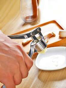 1/2件装金属蒜蓉压榨器，厨房工具，专业手动蒜蓉器，蒜姜压榨器，蔬菜切碎器/蒜蓉器和去皮器/调味香料工具/家居必备/厨房/婚礼/情人节/复活节 - 彩色 - 查看 6