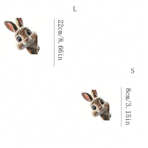 1/2/3 pièces Autocollants de transfert thermique de lapin curieux, convient pour les t-shirts DIY, jeans, sweats à capuche, sacs, oreillers (couleurs mélangées), artisanat de fête, décalcomanies durables, embellissement de vêtements, décoration de fête