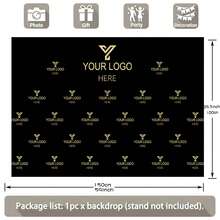 1pc Customized Logo Design Background, Suitable For Business Events, Festivals, Customized Banner Props, Portable Vinyl Material, Easy-Install, Step And Repeat Banner, Photo Backdrop, Wedding - E - View 4