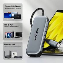 USB-C 转以太网适配器 | 5Gbps 高速网络 | 95W 快充 | 兼容 MacBook/Windows/Linux | 铝合金外壳 | 即插即用 - 查看 4