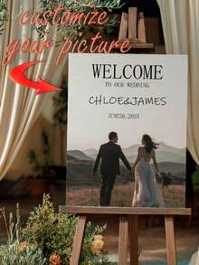 Personalized Wedding Welcome Sign - Customized Name And Date, Boho Garden Theme With Balloons And Greenery, Suitable For Wedding, Anniversary, Engagement Party - Durable And Easily Changeable Name And Date Plaque, No Installation Required - Multicolor 10 - View 8