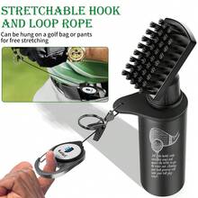 Caiton 1pc Professional Golf Club Cleaner With Fixing Clip And Squeeze Water Bottle, 7.5 Inches Long, Holds 4 Ounces Of Water, Provides Powerful Deep Cleaning, An Essential Golf Accessory For Men, And A Perfect Gift For Male Golfers. - Black - View 7