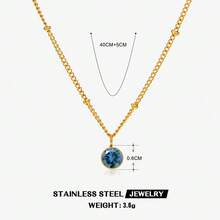 1件18K镀金不锈钢12个月生辰石项链 - 金黃色 - 查看 10