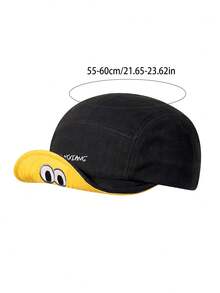 1pc Vintage Quirky Flap 5-Panel Hat, Casual Soft Brim Workwear Baseball Cap For Women - A - View 6