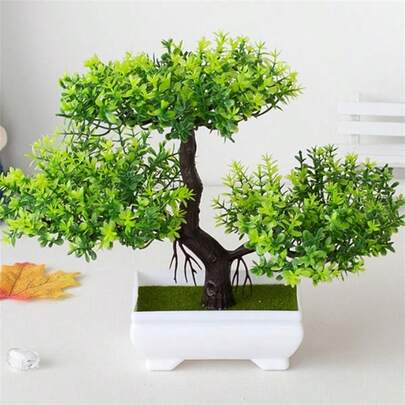 1pc Artificial Potted Plant, Desktop Decor Flower Pot, Used For Garden And Home Decoration