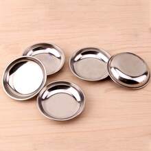 1PC Food Snacks Seasoning Dishes Stainless Steel Plate Dessert Dish Appetizer Serving Set Sauce Gear Serving Plates BBQ Tray - Multicolor - View 5