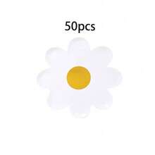 Bộ 10/20/50 đĩa giấy hình hoa cúc, đĩa dùng một lần hình hoa phong cách Bohemian 7"/9" cho tiệc thập niên 70, sinh nhật mùa xuân, tiệc mừng em bé, đám cưới, đồ dùng tiệc tùng, đĩa tráng miệng in hình sáng tạo. - Xem 9