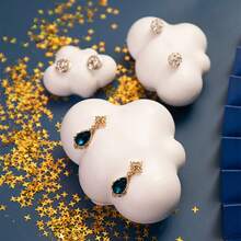 Creative Jewelry Display Stand, Cloud-Shaped Earring Holder, Jewelry Display Prop For Living Room, Bedroom, Wedding, Party, Christmas, Halloween, Easter, Thanksgiving, Ramadan, Perfect Birthday, Housewarming Gift, Elegant Design - Multicolor - View 2