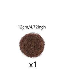 4个/1个仿真复活节鸟巢装饰，逼真的编织草鸟巢，适合花园装饰，可DIY树枝鸟巢，春季仿真鸟巢装饰，适用于花园装饰、桌面摆件和派对道具。是复活节、春季、婚礼、生日派对和主题派对装饰的理想之选。 - 彩色 - 查看 13