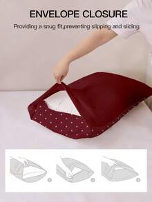 2/3件套蜜月波点印花床上用品套装（1个被套+1/2个枕套），涤纶抓绒面料，柔软透气，抗皱，适用于T/F/Q/K尺寸的家庭和宿舍，通过Oeko-Tex认证 - 彩色 - 查看 6