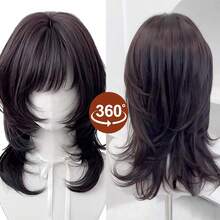 Japanese Style High-Level Jellyfish Head Straight Wig, Short Clavicle-Length Natural Air-Dried Wig, Full Head JK Japanese Style Wig - Dark Brown - View 5