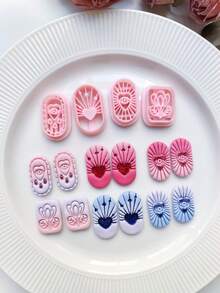 Plastic Polymer Clay Cutters & Retro Mysterious Style - DIY Crafting With Precise Cutting Edges For Handmade Clay, Jewelry Beads, Resin Charms - Molding Die For Polymer Clay Art Supplies (Compatible With DIY Kits) - TH248 - Xem 3