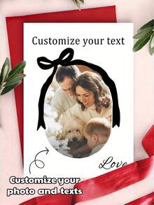 Custom Photo Card With Envelope, Personalized Merry Christmas Card For Family, Holiday Greeting Cards - Multicolor - View 1