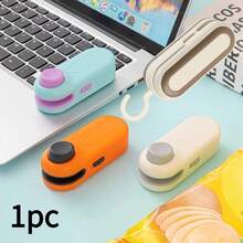 1pc Portable Mini Heat Sealer, Food Plastic Bag Sealing Machine, Handheld Home Small Thermal Sealing Device (Batteries Not Included. Need To Be Purchased Separately). - White - View 17