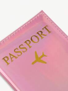 1件定制姓名炫彩皮革护照套，个性化金色字母组合护照夹，时尚证件卡夹，情侣/朋友旅行礼物，邮轮必备，可爱少女风度假必备包包配件 - 彩色 - 查看 6