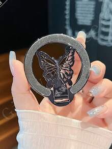 Nuevo soporte adhesivo para teléfono con forma de mariposa, adecuado para todos los modelos de teléfono, soporte hueco y cómodo, soporte de escritorio para teléfono, diseño de mariposa lindo, soporte adhesivo multifuncional para teléfono - Multicolor - Ver 8