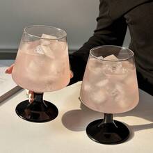 4pcs Black Stem Glassware, High-End Juice/Soda/Cocktail Glasses For Home Use - Black - View 8