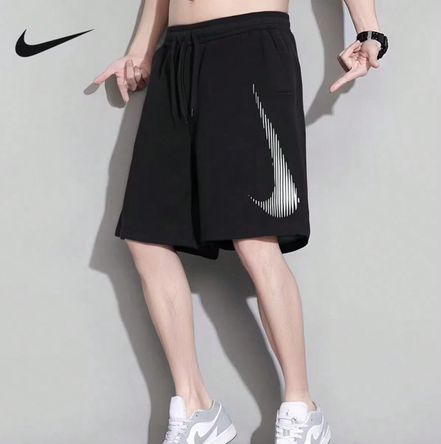 Nike Men's New Loose Woven Breathable Casual Shorts - Black - View 1