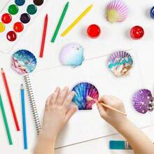 20PCS 10PCS Scallop 2'-3'' Shells White Seashell For DIY Painting Craft Mermaid Beach Wedding Home Decoration(2-3inch, 5-8cm), White Scallop Shells From Sea Beach For Craft Decor (2-3inch, 5-8cm ) - White 2-3in (5-8cm) - View 6