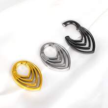 1pc 5mm 4G Water Droplet Leaf Lamination Ear Weight Simple Ear Expanders Stretchers Earring Gauges Body Piercing Jewelry - Style-1 - View 4