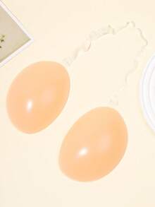 1pc Reusable Strapless Invisible Silicone Bra For Women, With Transparent Shoulder Strap - Multicolor - View 12