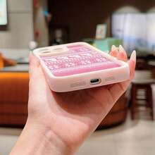 Pink Deer Floral Pattern TPU Shockproof Phone Case, Suitable As Birthday And Christmas Gift For Couples, Girlfriends, Daughters, Teenagers - Pink - View 5