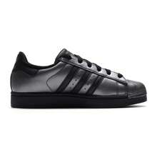 Adidas Women's SUPERSTAR II W Sneakers, Lightweight & Comfortable Casual Daily Shoes, Low-Top Skateboard Shoes IH1598 - Black/Light Metallic Iron Grey - View 2