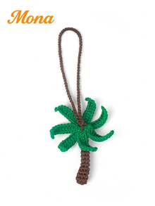 1件手工钩织夏日海岛棕榈树挂饰，夏季礼物，可用作沙滩包/钱包装饰、夏季手提包配饰，日常佩戴理想之选，旅行必备，邮轮必备，也是一份很棒的情侣礼物。 - 彩色 - 查看 7