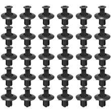 Remaches de plástico de 8mm, tornillos de sujeción, guardabarros de parachoques de coche, remaches negros, Clips de sujeción para BUEG - A - Ver 9