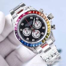Rainbow  Starry Sky Diamond Functional Chronograph Automatic Mechanical Series  Cross-Border Foreign Trade Men's Watch - 1 - Xem 2