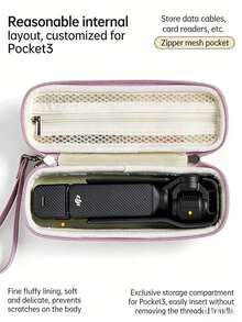1 buah Tas Penyimpanan Portabel untuk DJ Pocket 3/Strip Penyimpanan Catok Rambut - Kotak Penyimpanan Pelindung EVA dengan Pegangan - Tahan Lama, Perangkat Elektronik Tidak Termasuk - MultiWarna - View 2
