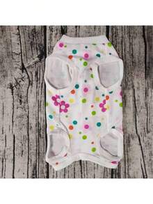 Cat Spay/Neuter Suit, Nursing Outfit With Straps, Cat Anti-Licking Clothes, Dog Spay/Neuter Surgery Suit, Dog Belly Wrap, Dog Pajamas, Small Dog Vest, Poodle/Teddy Bear Post-Op Protective Wear - White - View 8