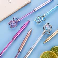1/6 Set Student Reward Gifts, Including Office Signature Ballpoint Pen, Creative Cartoon Cat Diamond Figurine, Cute Ballpoint Pen, Valentine's Day Gift And Back To School Gift - 6 Random Balls - View 7
