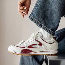 2026新款休闲运动鞋，时尚百搭厚底学生运动鞋 - 白紅 - 查看 2