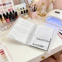 1pc Large Capacity Display Photo Album, Card Holder, Button Nail Sticker Notebook Style Nail Sticker - Multicolor - View 8