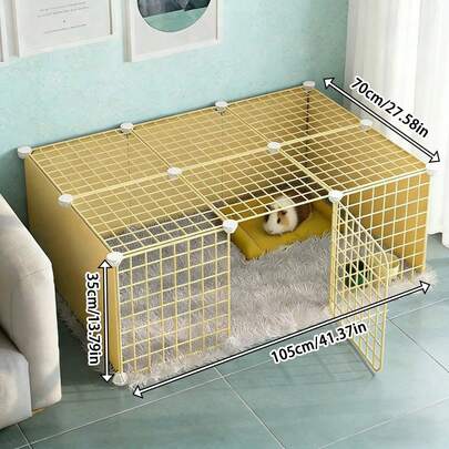 DIY Interlocking Pet Fence For Small Dogs, Guinea Pigs, Mini Rabbits, Kittens, Puppies, Small Animals Safety Barrier