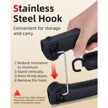 ABAHUB 1PC 可调节手臂和胸部训练器 - 22-440磅阻力家用胸部扩张器，用于肌肉训练 - 专业健身器材，5级阻力调节（男女通用/全身锻炼） - 彩色 - 查看 9