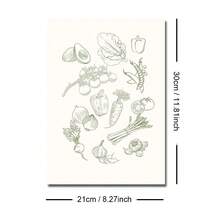 1/3件套无框鼠尾草绿厨房趣味帆布海报抽象蔬菜美食好心情语录墙面艺术印刷品极简复古美学装饰画，适用于公寓、客厅、餐厅、现代家居装饰 - A - 查看 19