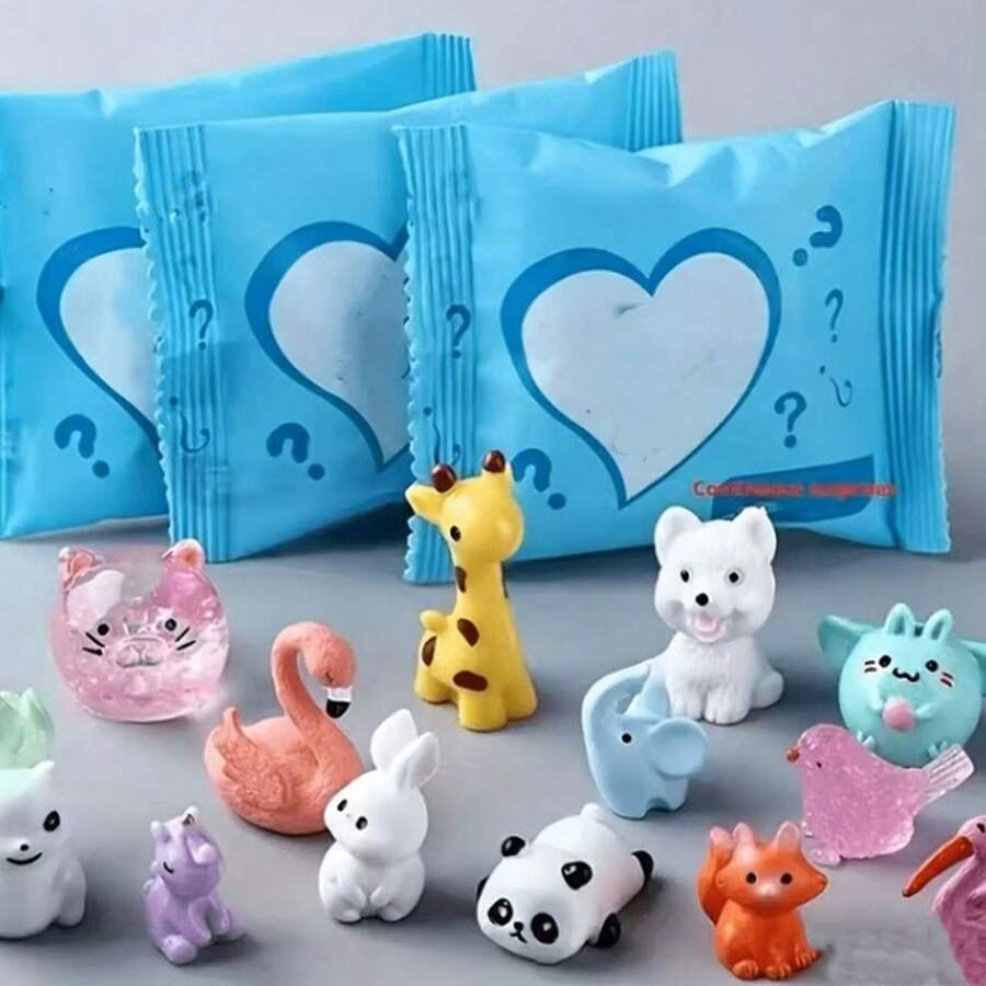 20 Peças Sacos Surpresa de Mini Animais Fofos - Lembrancinhas Divertidas para Ano Novo, Páscoa, Dia dos Namorados! Ótimo para Presentes, Decoração de Casa e Comemorações de Feriados (Cores e Estilos Variados) - Multicolorido - Visão 1