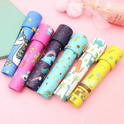 6/12件装旋转万花筒玩具，复古时尚万花筒拼图玩具，适合生日派对、课堂奖励和节日礼物，图案和款式多样