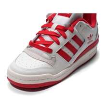 Adidas FORUM LOW CL 男女通用运动鞋，轻便休闲舒适低帮鞋，JQ1533 - 白色/柔和紅 - 查看 7