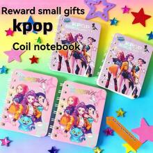 女巫猎人小队文具套装，实用学生用品奖励奖品，生日纪念品，K-POP礼物，包含笔记本、橡皮、圆珠笔、尺子、吊坠，返校文具套装 - 長方形 - 查看 2