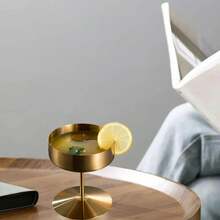 1pc Ins Style Stainless Steel Ice Cream Cup, Pudding Cup, High Stem Dessert Cup, Cold Drink & Juice Cup - Multicolor - View 3