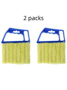 1/2pcs Car Window/Door Track Dual-Sided Cleaning Brush, Window Sill Cleaner, Blind Duster, Groove Cleaning Tool, Household Curtain Cleaning Tool, Air Conditioner Fan Dust Removal Brush - Handheld - View 10
