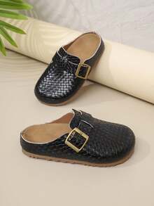 Children's Thick Sole Outdoor/Indoor Slip-On Sandals, Spring/Summer - Black - View 6