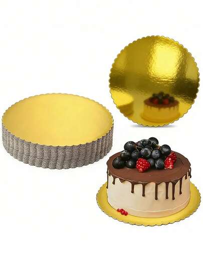 1/5 st tårtfat med spetskant, non-stick tårtformar med vågig kant - tårtfat med förtjockad botten, lämpliga för bröllopstårtdekorationer, pizzabotten, tårtfatstillbehör