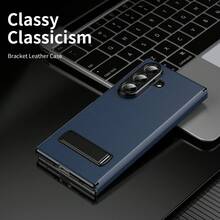 Ốp lưng gập từ tính đa góc tương thích với Samsung Galaxy Z Fold 7 6 5 4, chất liệu da cao cấp sang trọng, bảo vệ toàn thân, kiểu dáng mỏng nhẹ, có bản lề chắc chắn. - Màu xanh lam - Xem 7