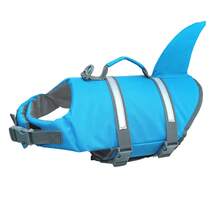 Metglad Áo phao bơi cho thú cưng có dải phản quang - Áo vest có thể điều chỉnh, độ phản quang cao, khả năng nổi tốt, chống rách, phù hợp cho chó nhỏ, vừa và lớn. - Màu xanh nhạt - Xem 21