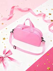 This Half-Circle Ballet, Yoga And Dance Print Tote Bag Can Be Customized With Your Personal Name Or Holiday Greetings. It Comes With An Adjustable Shoulder Strap And Has A Fashionable, Casual Design. This Is A Multi-Functional, Decorative, Stylish, Colorful And Charming Gift. - Multicolor - View 7
