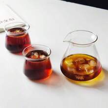 1pc Japanese Ins-Style Glass Coffee Pot, Niche Creative Coffee Cup, Minimalist Hand-Drip Coffee Sharing Pot, Tasting Cup - Transparent - View 2